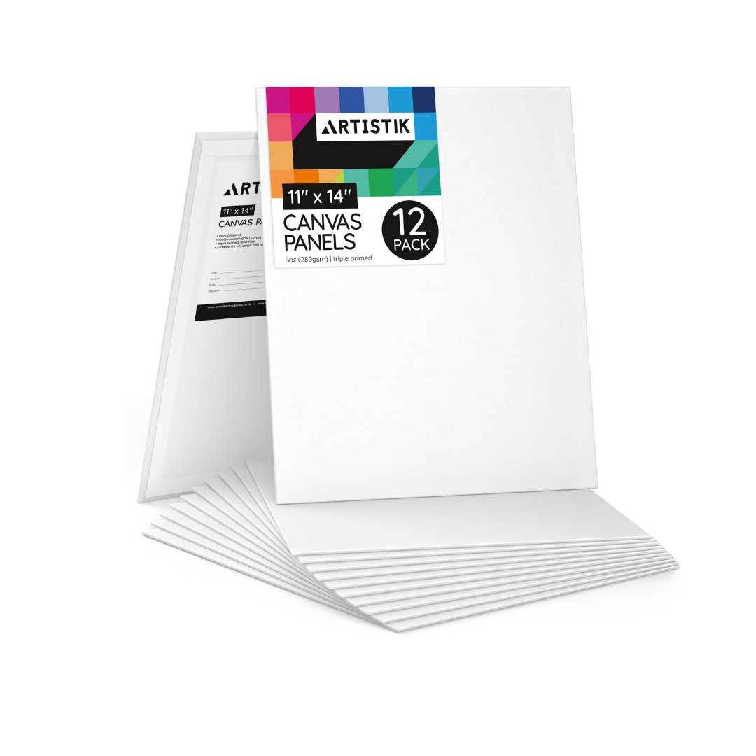 Stretched Artist Canvas, 11 x 14 inches, White, 2 count, Mardel
