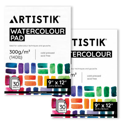 Watercolor Pad 9" x 12" - 2 Packs*