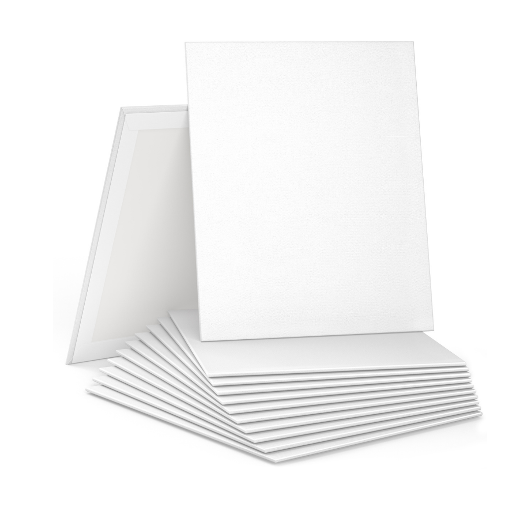Eono Set 6 Pannelli Per Pittura 10x10 Cm | Tela 100% Cotone 380 G/m² | Gesso Triplo | Per Acrilico E Olio | Artisti E Hobbisti