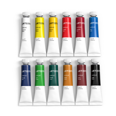 12 x 12ml Artists' Acrylic Tubes