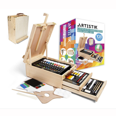 Complete Mixed Media Box Easel Set - 108 Pieces*