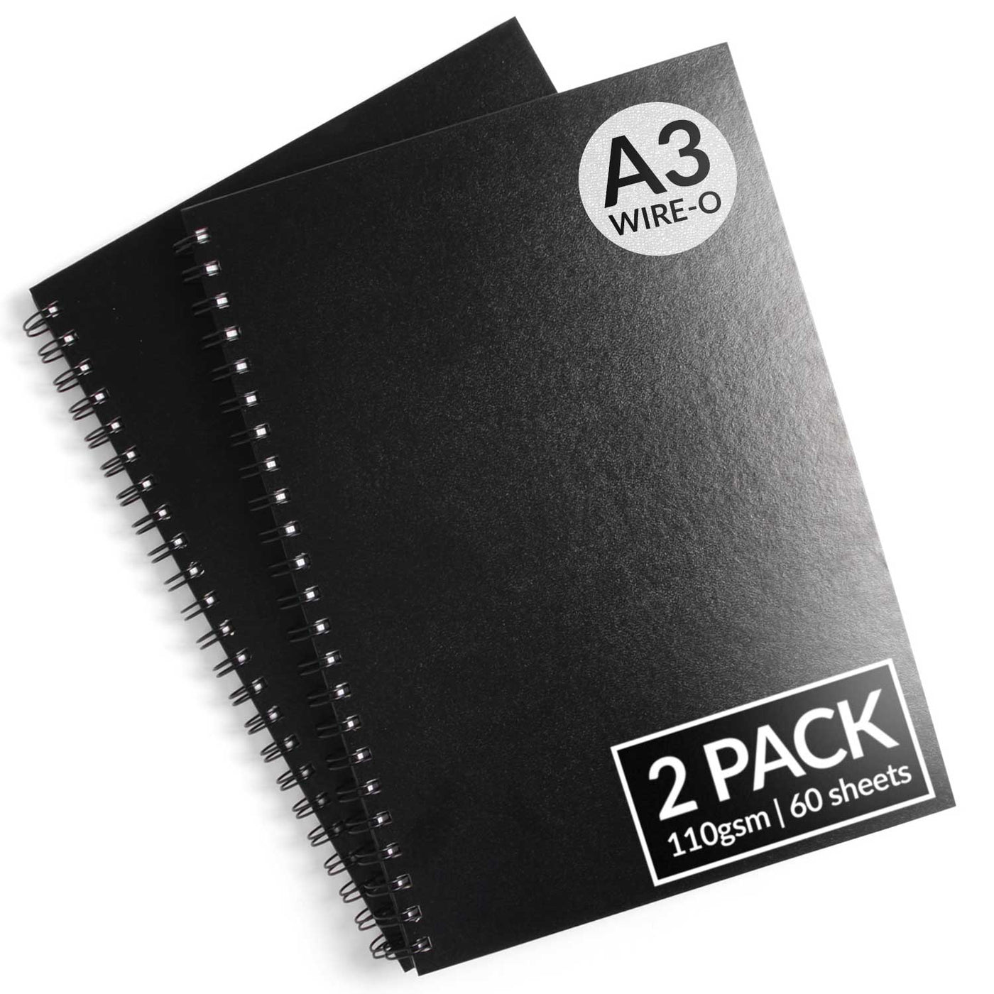 A3 Spiral-Bound Hardcover Sketchbook - 2 Pack*