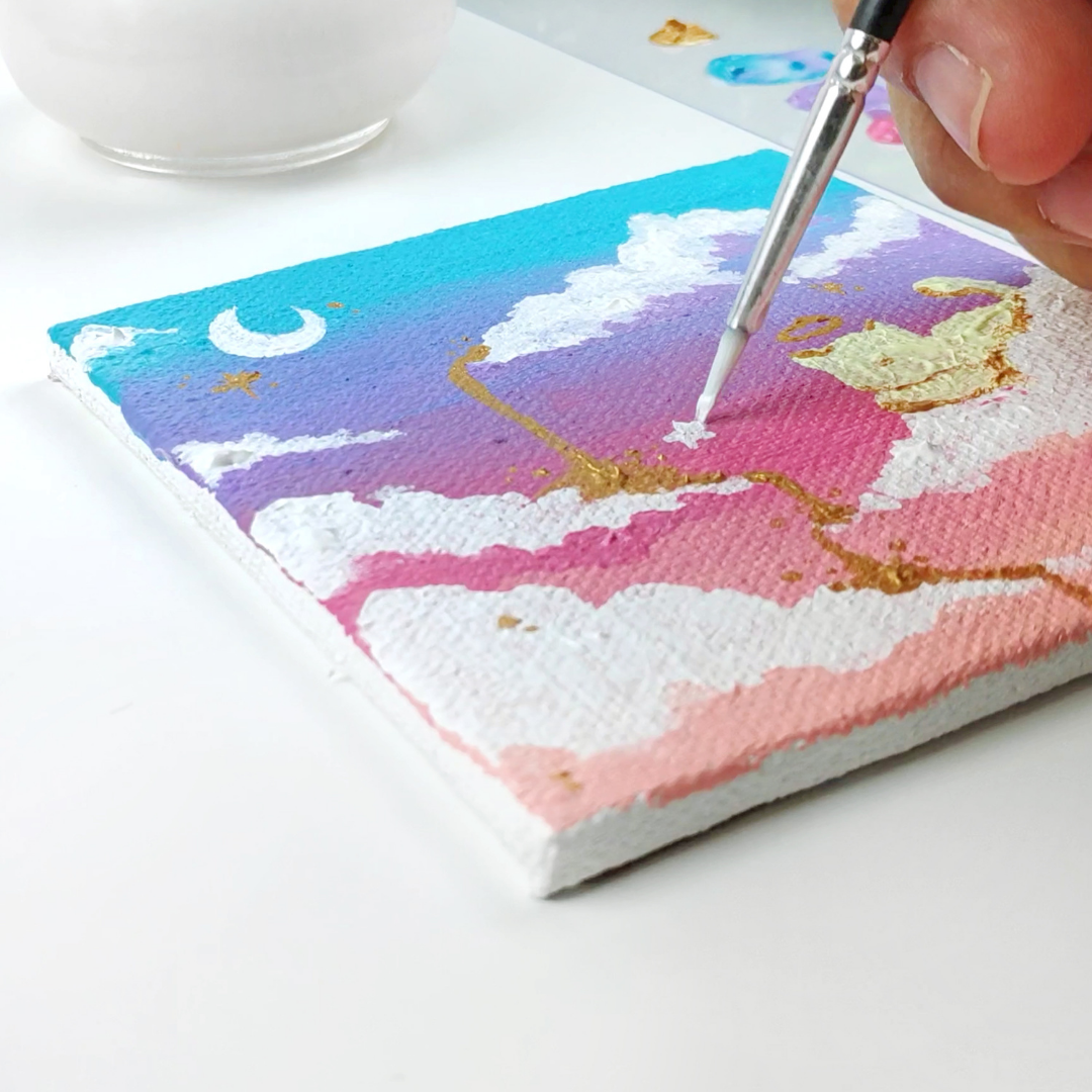 32 x 22ml Acrylic Paint Set with brushes*