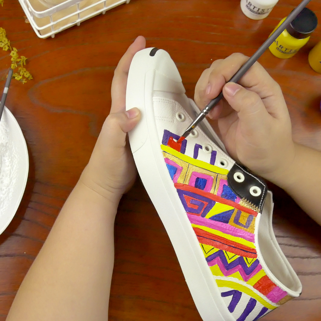 Canvas Shoes Painting Leather Shoes With Nail Polish Leather Paint