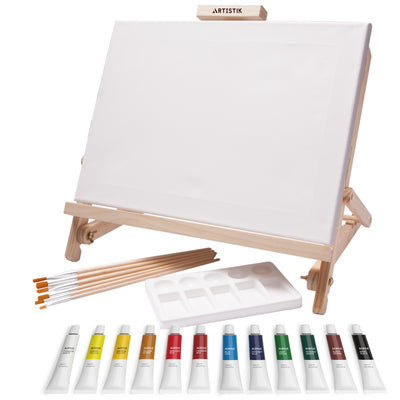 Acrylic Painting Easel Set - 21 Pieces