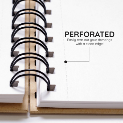 A3 Spiral-Bound Hardcover Sketchbook - Kraft