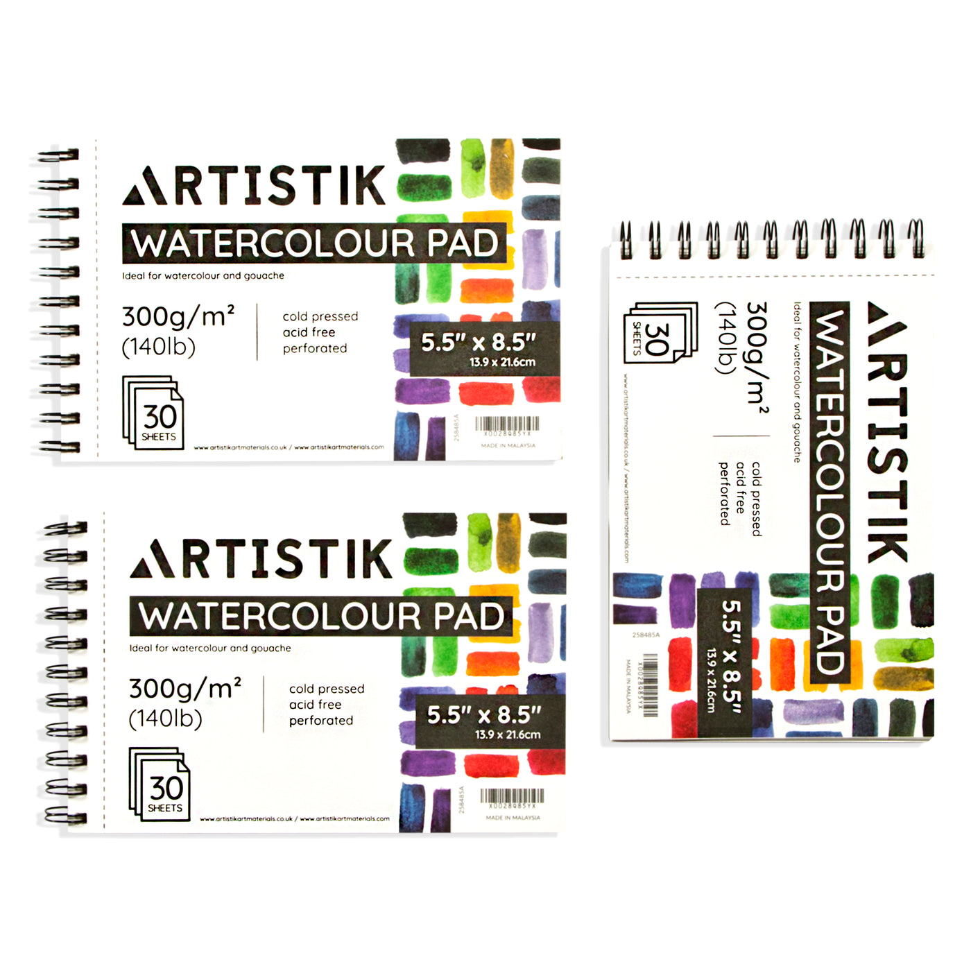 Watercolor Pad 5.5" x 8" - 3 Pack