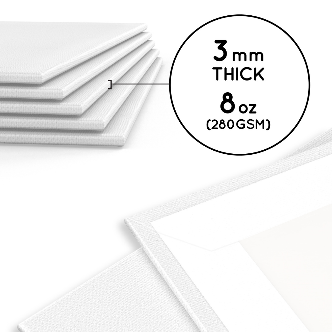 Atrangi Store Cotton Canvas Boards for Painting (8x10, 9x12, 10x12