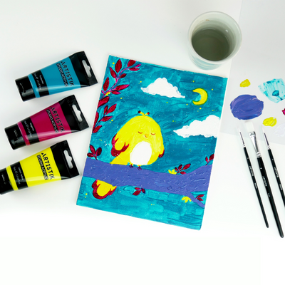 12 x 75ml Studio Acrylic Set with brushes