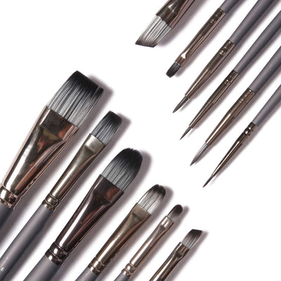 Mixed Media Brushes - 12 Pieces*