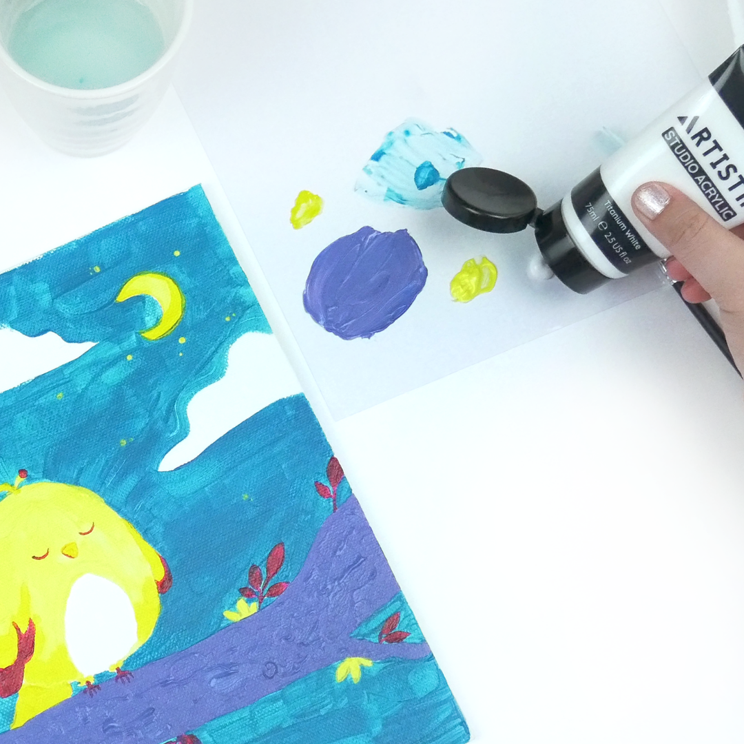 12 x 75ml Studio Acrylic Set with brushes