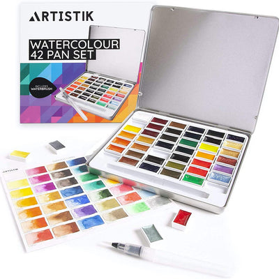 42 Whole Pan Watercolor Paint Set
