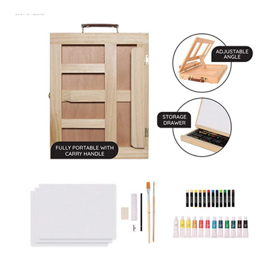 Mixed Media Easel Set - 34 Pieces