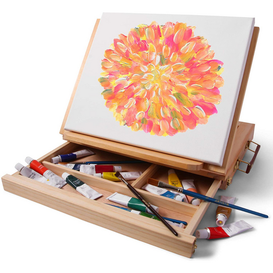thumbnail image 2 of U.S. Art Supply 124 Piece Wood Box Easel Painting Jamaica 2 of 12