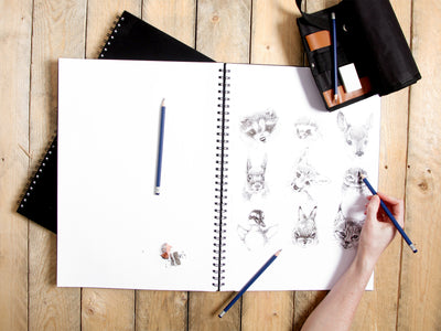 A3 Spiral-Bound Hardcover Sketchbook - 2 Pack