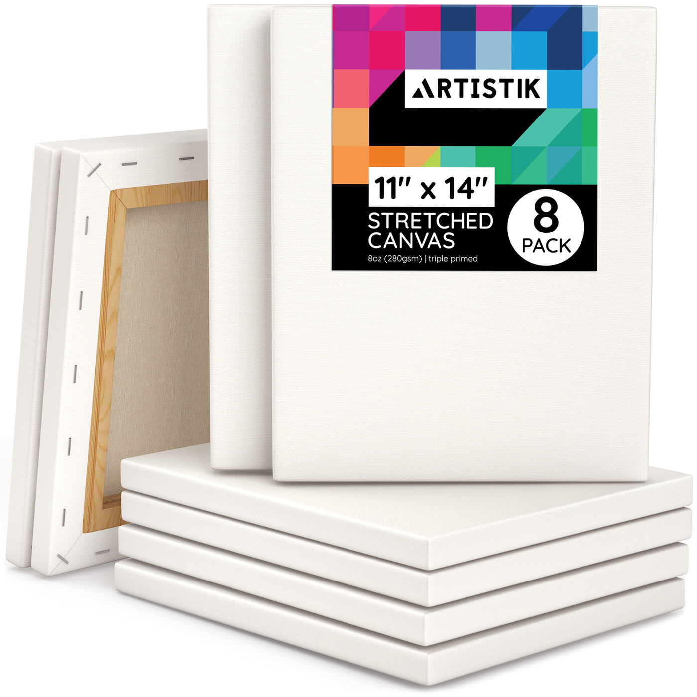 11" x 14" Stretched Canvas - 8 Pack
