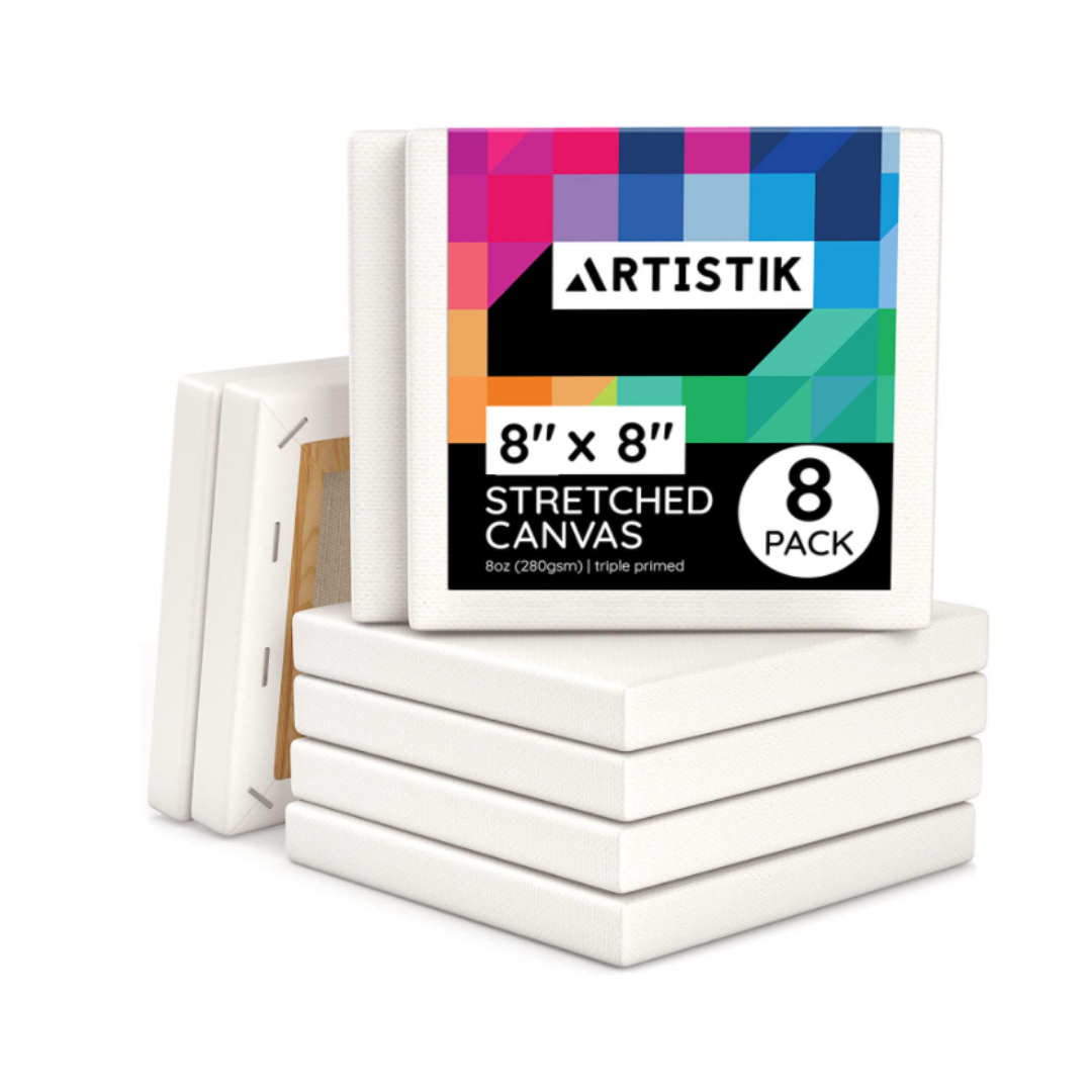 8" x 8" Stretched Canvas - 8 Pack