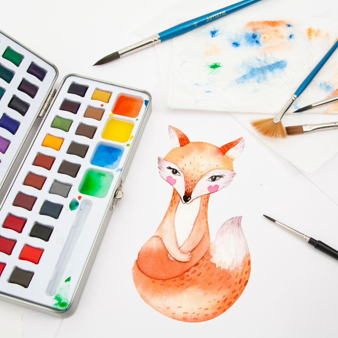 50 Watercolor Half Pan Paint Set