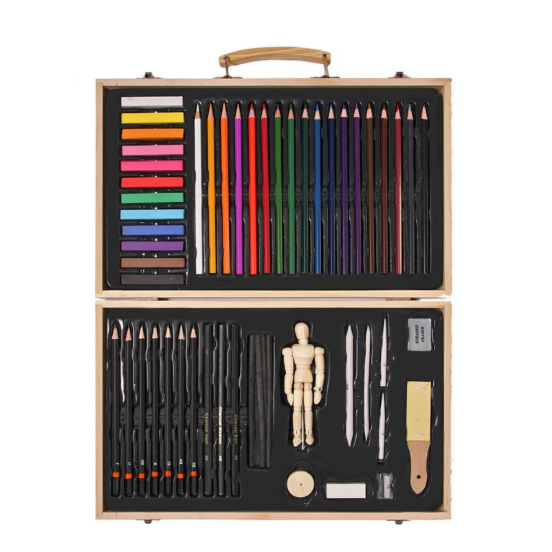 Wooden Sketching Art Set - 54pcs